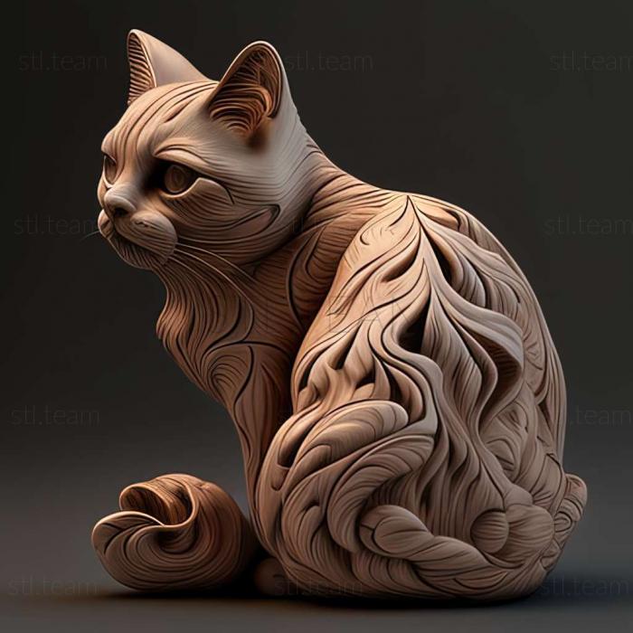 3D model Chantilly Tiffany cat (STL)